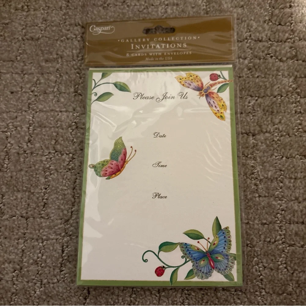 Caspari Gallery Collection Invitations 8 Cards W Envelopes Parvaneh’s Garden